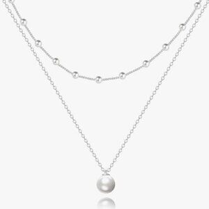 layered Pearl Necklace Set